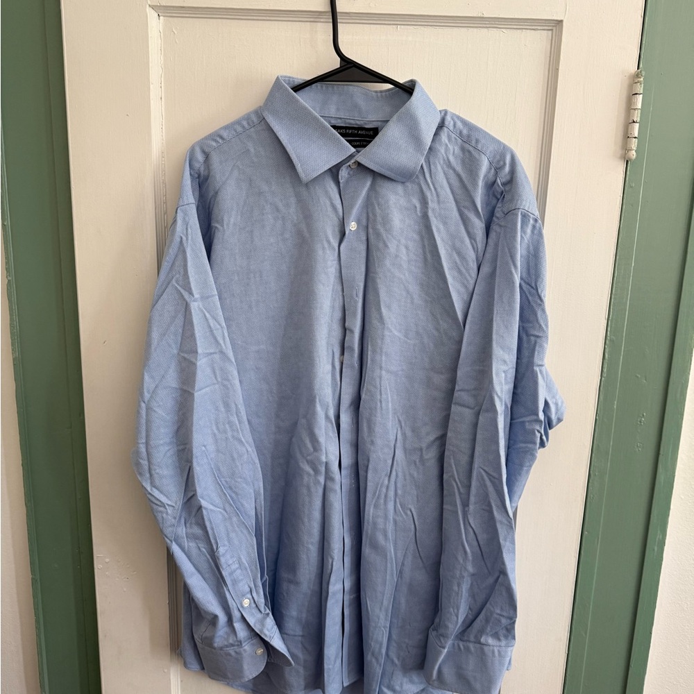 Saks Fifth Ave. Men's Light Blue Dress Shirt